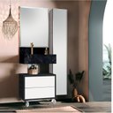 Ver imagem 1 de Conjunto Banheiro Bancada Porcelanato Cuba Esculpida Espelho Gaveteiro Armário Max 60cm