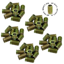 Rosca Postiça Bucha Roscada - M9x1,25 - M12x1,5 - 50 Peças - 1