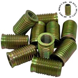 Rosca Postiça Bucha Roscada - M9x1,25 - M12x1,5 - 50 Peças - 3