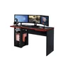 Mesa Gamer 136cm Adesivada 1 Prateleira 1 Nicho Fantasy Espresso Móveis - 3