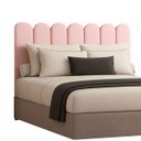 Ver imagem 4 de Cabeceira Casal Design Nuvem 45cm 7 Placas em Suede Macio:rosa Bebe