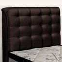 Ver imagem 2 de Cabeceira Cama Box Solteiro Ciara 90cm Botonê com Frame Suede Marrom - Abmaza