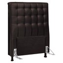 Ver imagem 1 de Cabeceira Cama Box Solteiro Ciara 90cm Botonê com Frame Suede Marrom - Abmaza