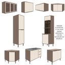 Ver imagem 2 de Kit Cozinha Planejada Completa Grande Modulada Conjunto 10 Peças 18 Portas Organizadora Marrom