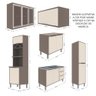 Kit Cozinha Planejada Completa Grande Modulada Conjunto 10 Peças 18 Portas Organizadora Marrom - 3