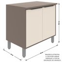 Ver imagem 7 de Kit Cozinha Planejada Completa Grande Modulada Conjunto 10 Peças 18 Portas Organizadora Marrom