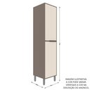 Ver imagem 6 de Kit Cozinha Planejada Completa Grande Modulada Conjunto 10 Peças 18 Portas Organizadora Marrom