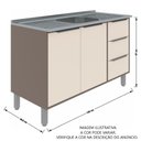 Ver mais imagens de Kit Cozinha Planejada Completa Grande Modulada Conjunto 10 Peças 18 Portas Organizadora Marrom