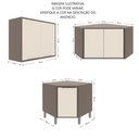 Ver imagem 4 de Kit Cozinha Planejada Completa Grande Modulada Conjunto 10 Peças 18 Portas Organizadora Marrom