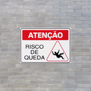Ver imagem 3 de Combo 3 Placas De Sinalização Risco De Queda 30x20 Acesso - S-216/2 F9e