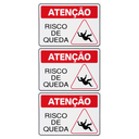 Ver imagem 1 de Combo 3 Placas De Sinalização Risco De Queda 30x20 Acesso - S-216/2 F9e