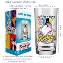 Ver imagem 4 de Copo Avulso Cylinder Manchester Allmix Vidro Estampa Taz Looney Tunes Licenciado 300 Ml Incolor