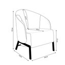 Ver imagem 7 de Kit 2 Poltronas Decorativa Sala de Estar Kenya Pés em Ferro Pu Preto/caramelo G33 - Gran Belo