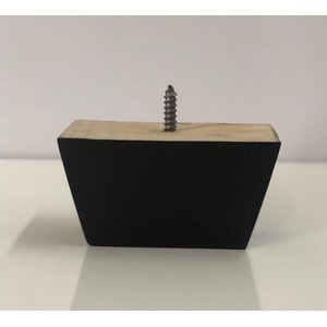 Pé Retangular Madeira Sofás Estofados 6cm - Kit 8un - Celica M A Sorprezo