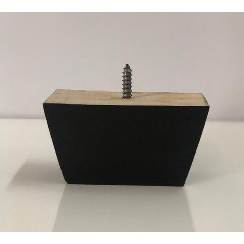 Pé Retangular Madeira Sofás Estofados 6cm - Kit 8un - Celica M A Sorprezo