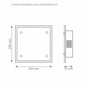 Ver imagem 2 de Plafon Taschibra Angra 25cm Quadrado Branco E27 Bivolt