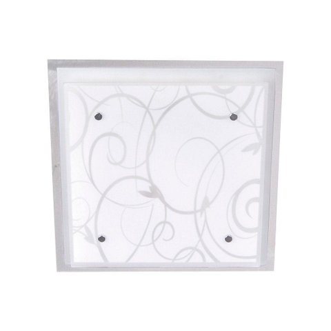Plafon Taschibra Angra 25cm Quadrado Branco E27 Bivolt