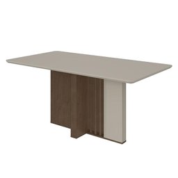 Mesa de Jantar Astrid 160x80 Imbuia/Off White - Móveis Lopas - 1