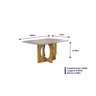 Conjunto Sala de Jantar 6 Lugares Mesa Barcelona e Cadeiras Madeira Maciça Veludo - 5
