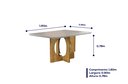 Ver imagem 5 de Conjunto Sala de Jantar 6 Lugares Mesa Barcelona e Cadeiras Madeira Maciça Veludo