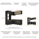 Ver imagem 6 de Armário de Cozinha Completa de Canto Veneza Multimóveis V2063 Preto/Dourado