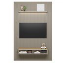 Ver imagem 3 de Painel para Tv até 75 Polegadas 2 Portas 1 Prateleira Ripado Tauri/gris Fosco 810010302 - Linea Bras