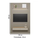 Ver imagem 4 de Painel para Tv até 75 Polegadas 2 Portas 1 Prateleira Ripado Tauri/gris Fosco 810010302 - Linea Bras