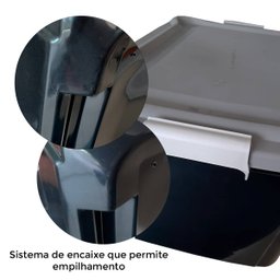 Caixa Organizadora com Tampa Preta 27 Litros - Plasvale - 2