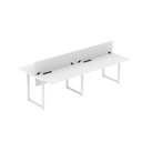 Ver imagem 2 de Plataforma de Trabalho Dupla 4 Lugares 200x120cm Linha Corporativa Light Branco