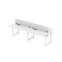 Ver imagem 6 de Plataforma de Trabalho Dupla 4 Lugares 200x120cm Linha Corporativa Light Branco