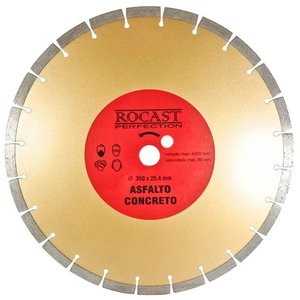Disco Diamantado Grandes Diâmetros - Asfalto e Concreto - Med. 350x25,4 - Ref. 34,0011 - Rocast