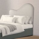 Ver imagem 2 de Cabeceira Orgânica 90cm Solteiro Painél para Cama Box Bouclé Serena