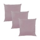 Ver imagem 1 de Kit 3 Capas para Almofada em Veludo Liso Quadrada 50x50 Rosa Quartzo