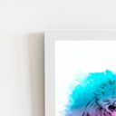 Ver imagem 2 de Poodle Cachorro Colorido Quadro Moldura Branca 60x40cm