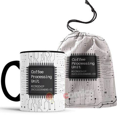 Caneca Cpu Coffee Processing Unit com Saquinho