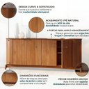 Ver imagem 4 de Buffet Aparador 4 Portas 160cm com Pés em Madeira Maciça