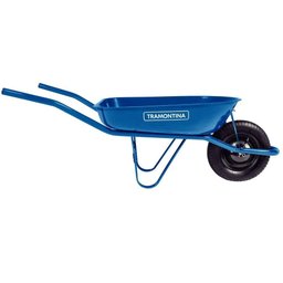 Carrinho de Mão Caçamba Rasa Metálica Azul 50 L, Braço Metálico e Pneu com Câmara - 9