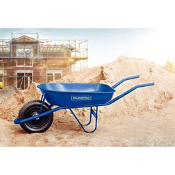 Carrinho de Mão Caçamba Rasa Metálica Azul 50 L, Braço Metálico e Pneu com Câmara - 6