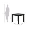 Conjunto Mesa Preta De Madeira Maciça 88x88 + 4 Cadeiras Madeira Para Cozinha Sala De Jantar  Sfa - 5