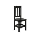 Ver imagem 3 de Conjunto Mesa Preta De Madeira Maciça 88x88 + 4 Cadeiras Madeira Para Cozinha Sala De Jantar  Sfa