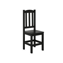 Conjunto Mesa Preta De Madeira Maciça 88x88 + 4 Cadeiras Madeira Para Cozinha Sala De Jantar  Sfa - 3