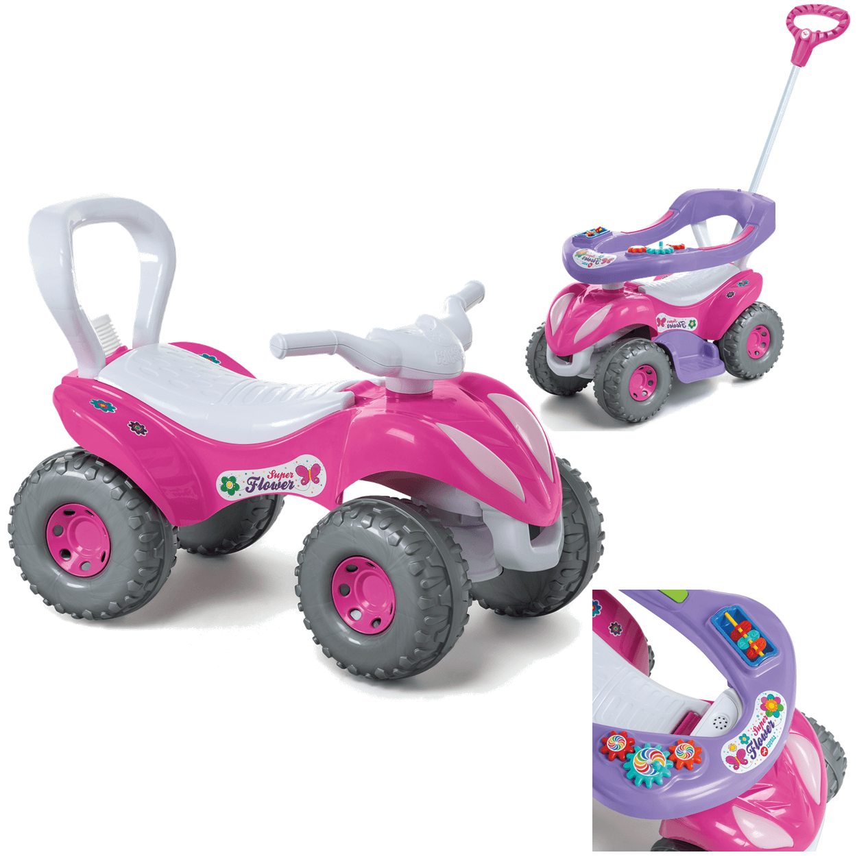 Carrinho de Passeio para Bebe Andador Calesita Super Flower - 2