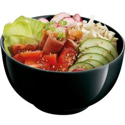Bowl de Vidro Opalino 700ml Tigela Cumbuca para Salada Sopa Cereais Grande Diwali Lyor Preto - 4