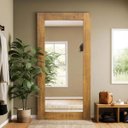 Ver imagem 1 de Espelho Retangular Rústico com Moldura Flower Oregon 200cm X 100cm Iaza Móveis