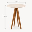Ver imagem 4 de Conjunto Bistrô Maciço 3 Banquetas - Oslo - Imperial Móveis:Courino Caramelo