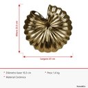 Ver mais imagens de Vaso Decorativo de Cerâmica Dourado 24x24x9cm Enfeite Sala Mesa Estante Aparador