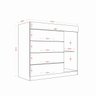 Cômoda com Porta Jóias Mostrador de Vidro Sevilha 1 Porta 5 Gavetas Branco - Aramoveis - 4