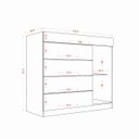 Ver imagem 4 de Cômoda com Porta Jóias Mostrador de Vidro Sevilha 1 Porta 5 Gavetas Branco - Aramoveis