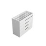 Cômoda com Porta Jóias Mostrador de Vidro Sevilha 1 Porta 5 Gavetas Branco - Aramoveis - 1