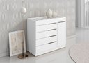 Ver imagem 5 de Cômoda com Porta Jóias Mostrador de Vidro Sevilha 1 Porta 5 Gavetas Branco - Aramoveis